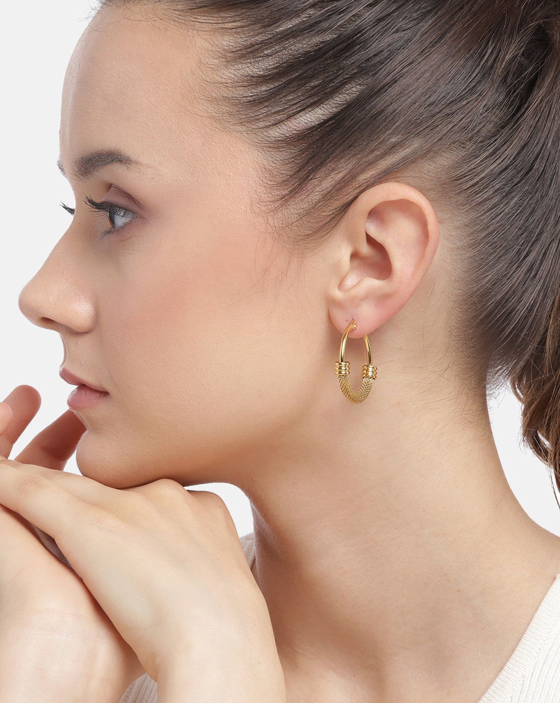 Gold Plated Hoop Earring for women