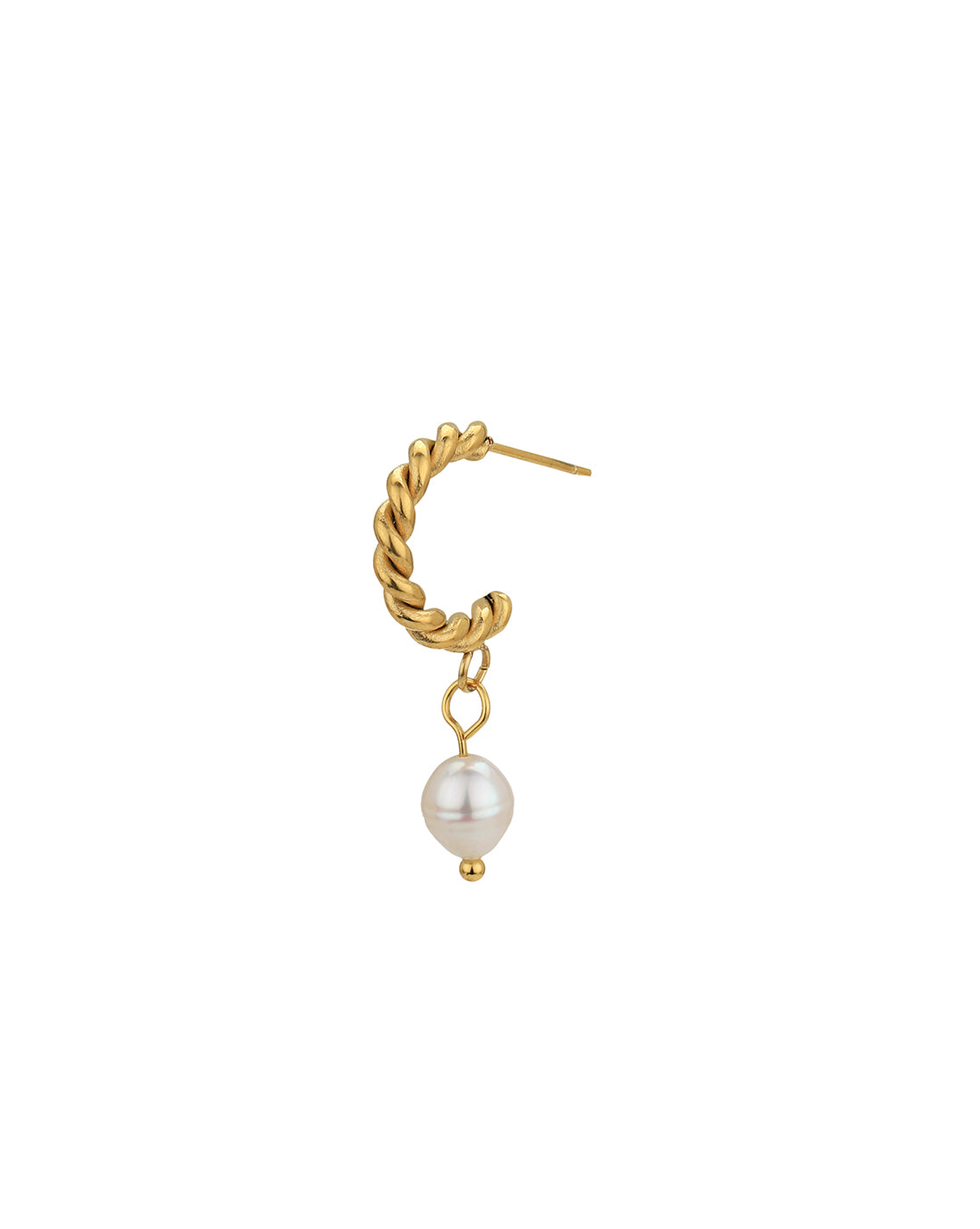 Gold Plated Dangling Pearl Drop Earring for women
