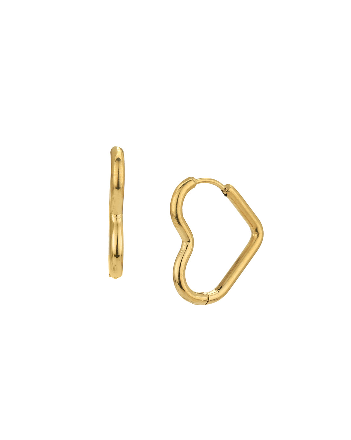 Gold Plated Heart Hoop Earring for women