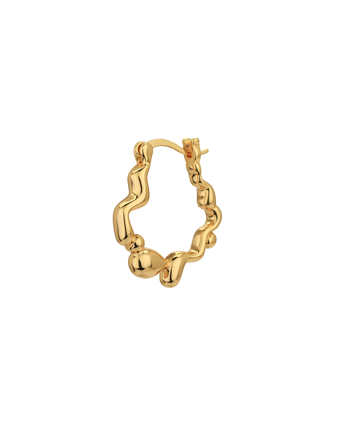 Gold Plated Contemporary Hoop Earring for women
