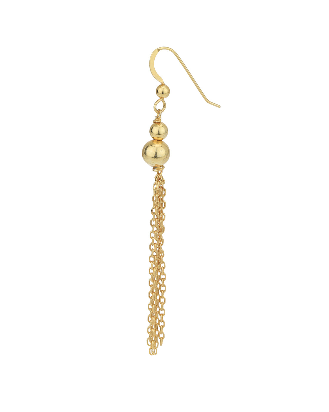 18kt Gold Plated Dangling Chain Contemporary Drop Earring for women