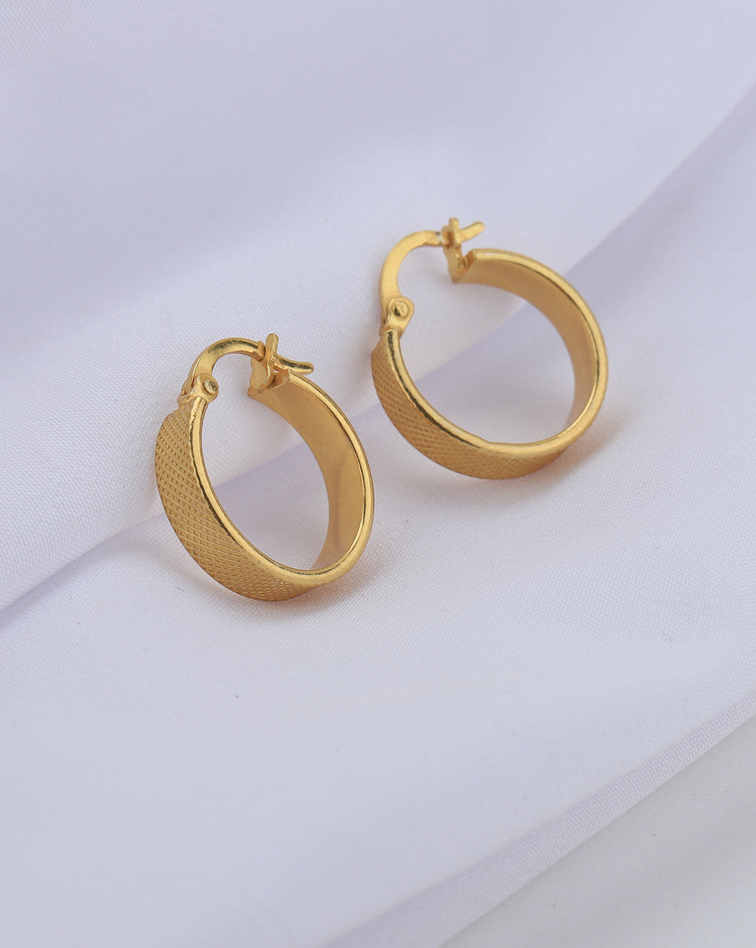 18kt Gold Plated Circular Hoop Earring for women
