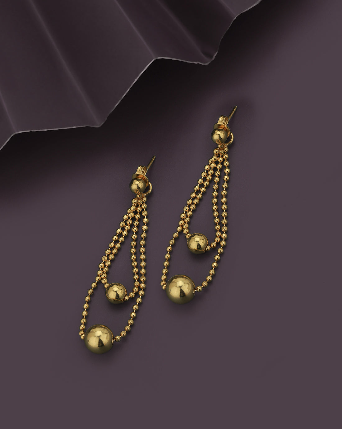 18kt Gold Plated Fancy Drop Earring for women