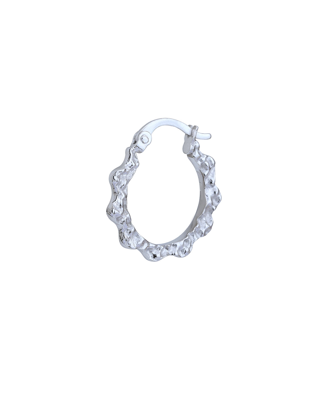 Rhodium Plated Hoop Earring