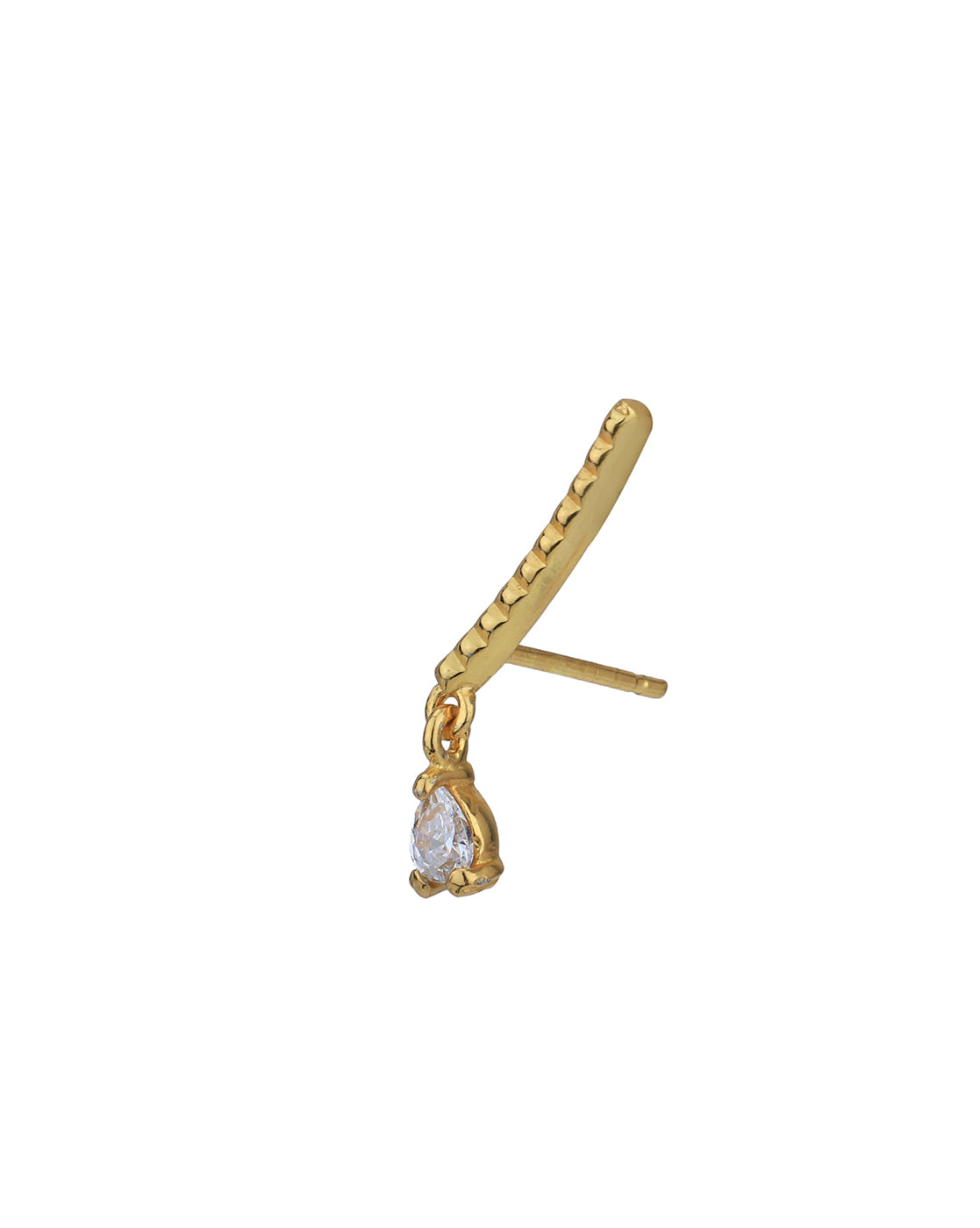 18kt Gold Plated with CZ Climber Ear-Cuff Earring