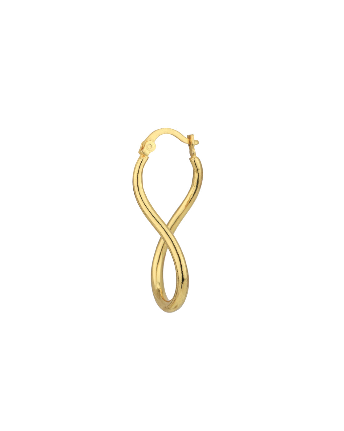 18kt Gold Plated Contemporary Infinity Drop Earring