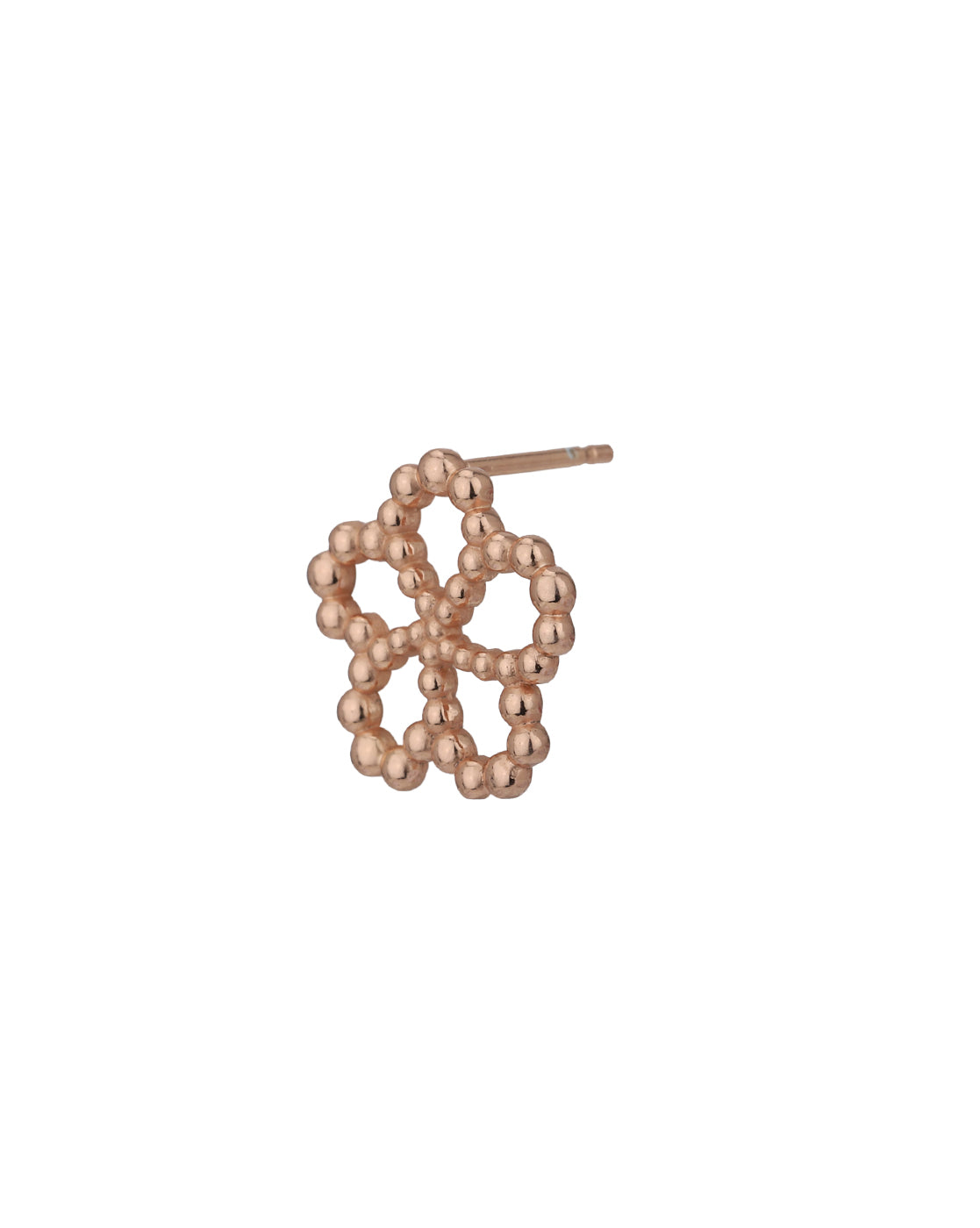 18kt Rose Gold Plated Floral Bold Stud Earring