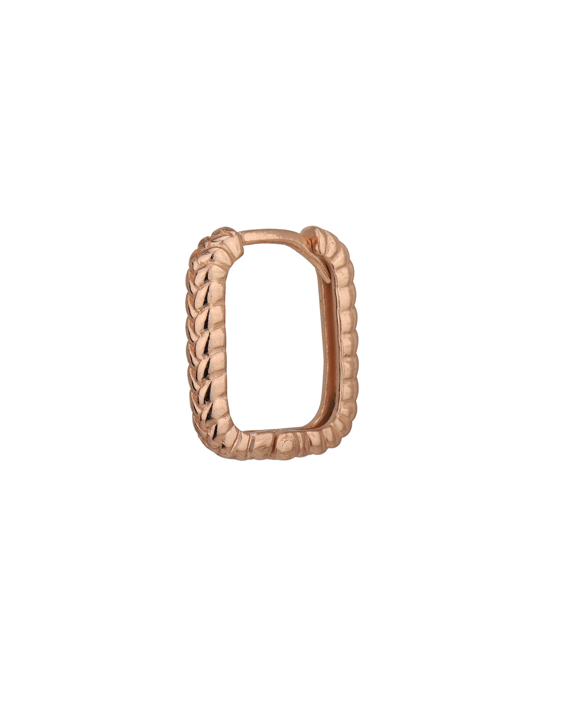 18kt Rose Gold Plated Square Hoop Earring