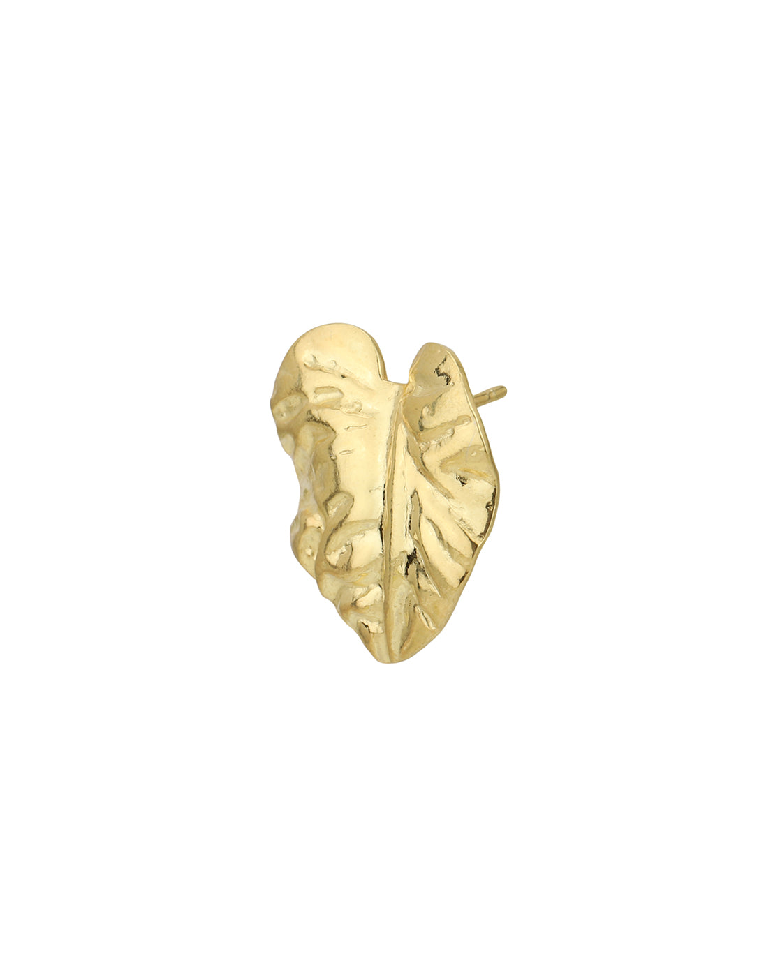 18kt Gold Plated with Heart Bold Stud Earring