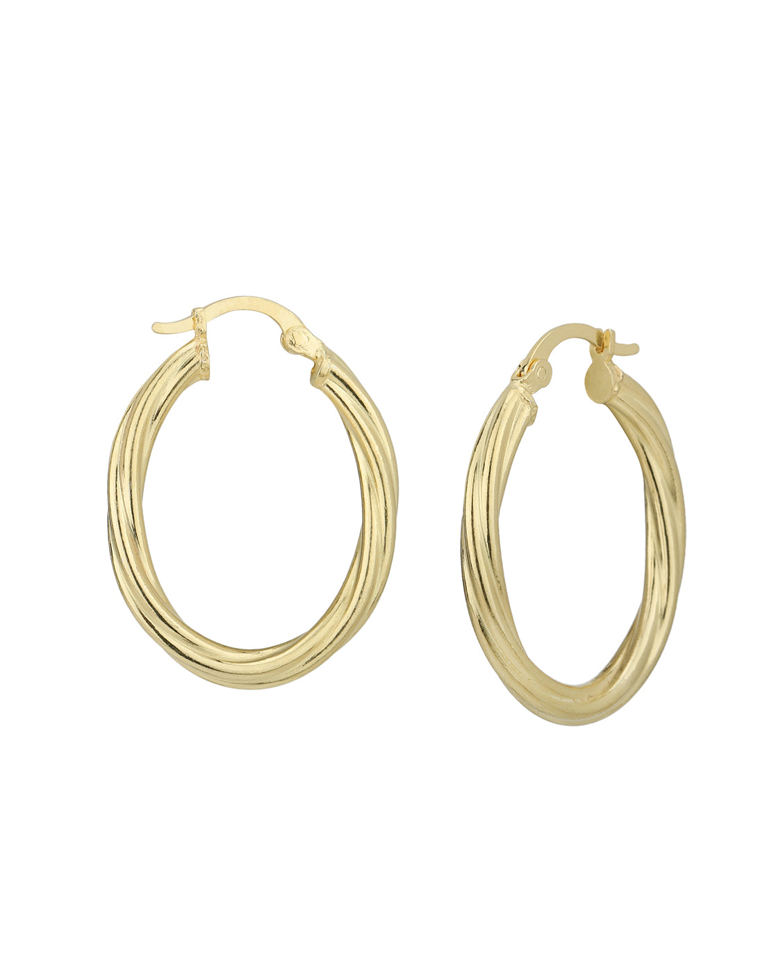 18kt Gold Plated Oval Hoop Earring