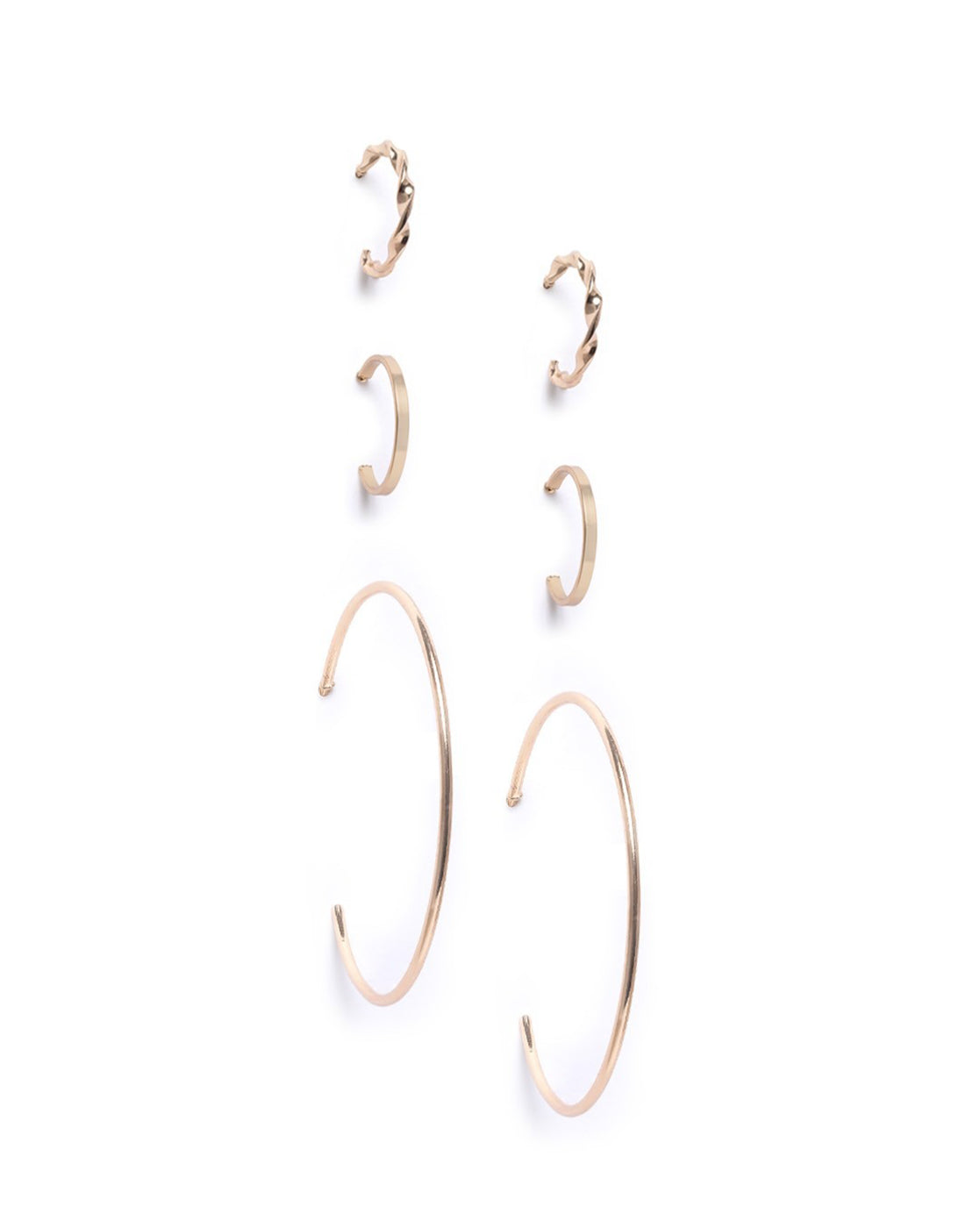 Set of 9 Two Tone CZ and Pearl Hoop & Stud Multipack Earring Set