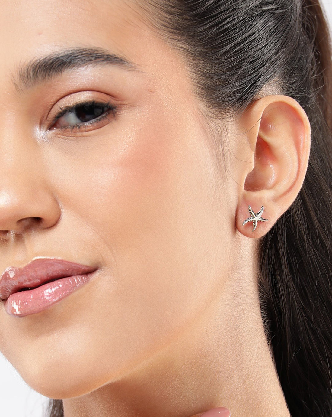 Set of 12 Silver Oxidised Beach Coastal Theme Enamel Stud Multipack Earring Set