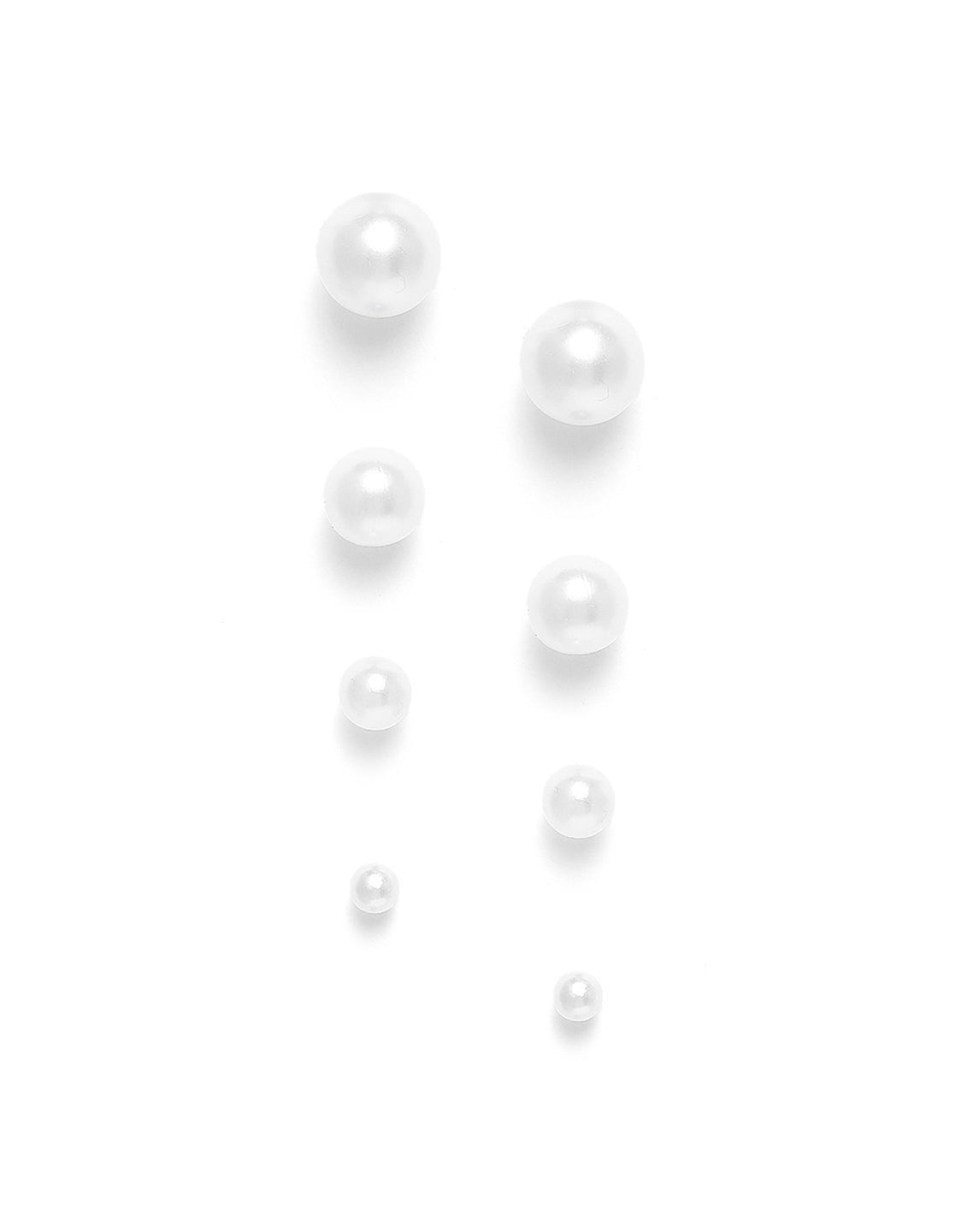 Set of 12 Two Tone Multipack CZ Pearl & Ball Stud Multipack Earring Set