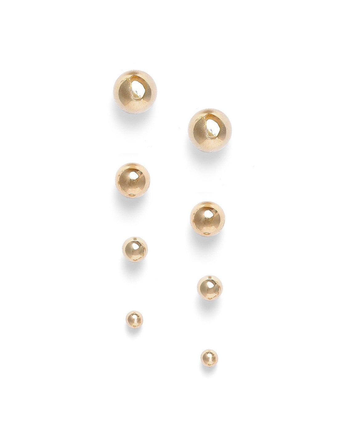 Set of 12 Two Tone Multipack CZ Pearl & Ball Stud Multipack Earring Set