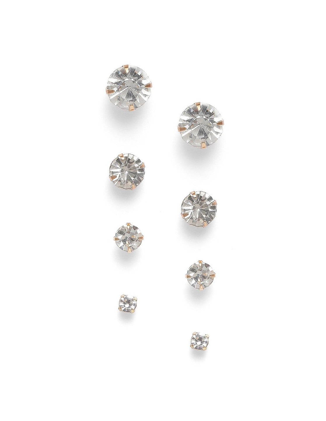 Set of 12 Two Tone Multipack CZ Pearl & Ball Stud Multipack Earring Set
