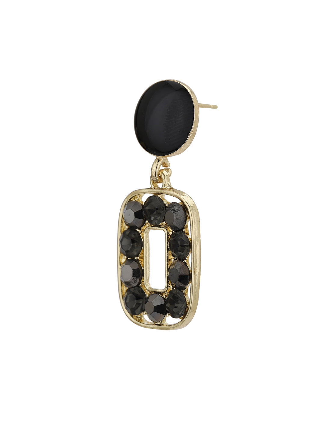 Gold Plated CZ Square shaped Drop Earring