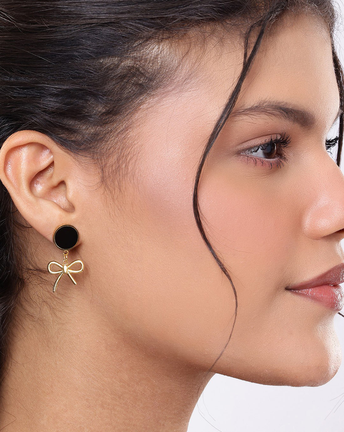 18kt Gold Plated Bow Drop Earring