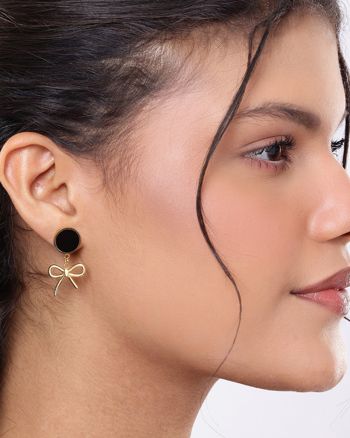 18kt Gold Plated Bow Drop Earring