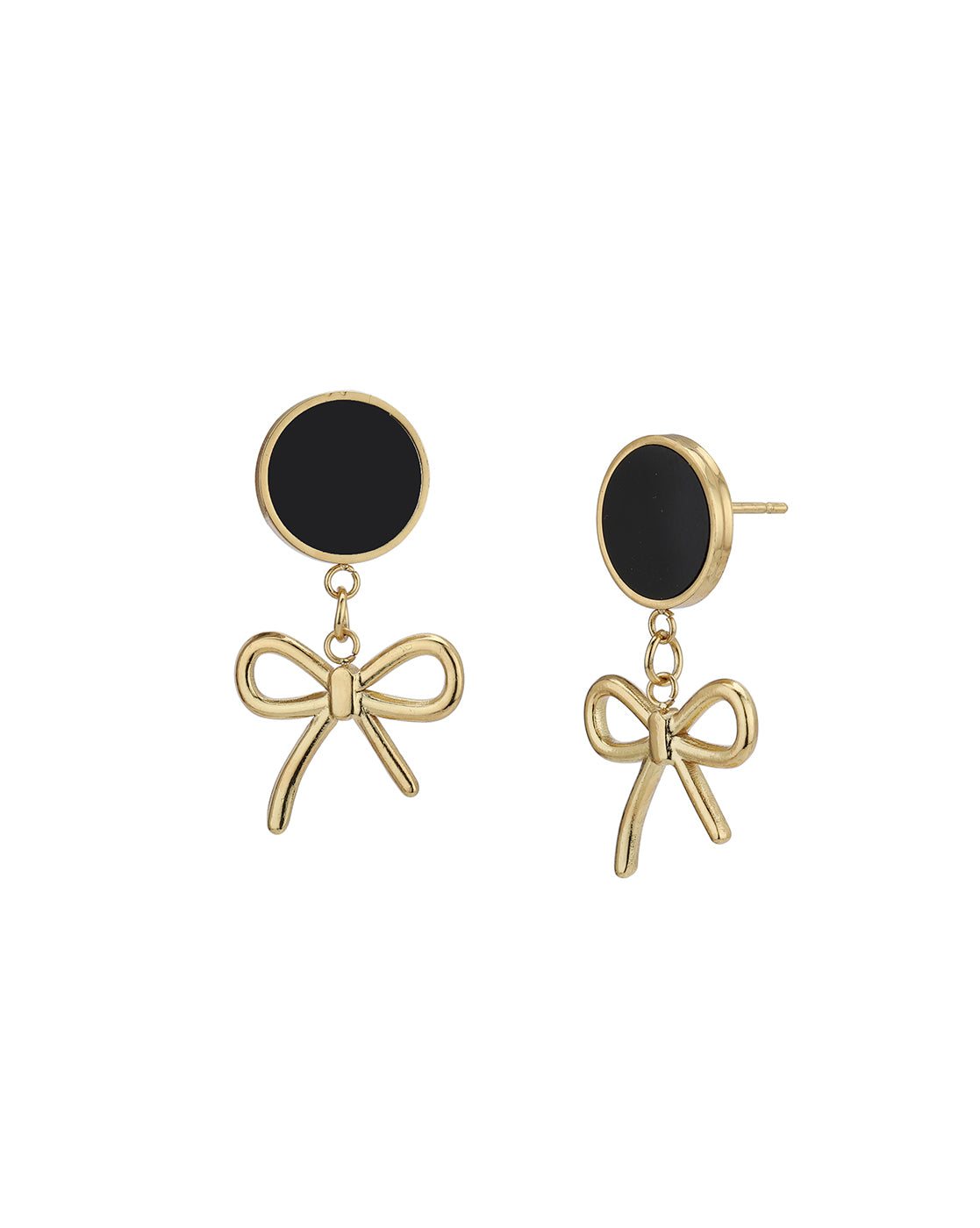 18kt Gold Plated Bow Drop Earring