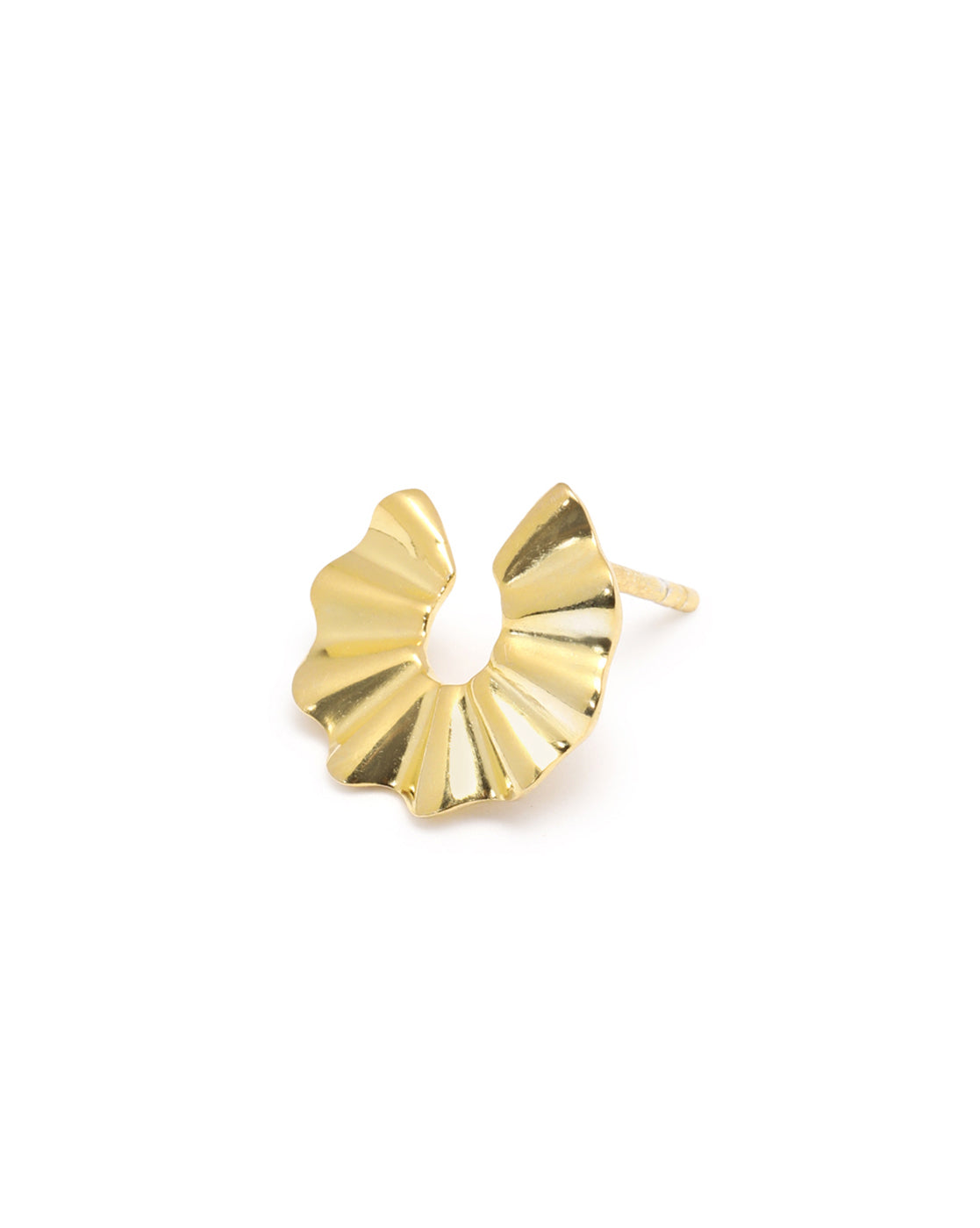 18kt Gold Plated Contemporary Stud Earring