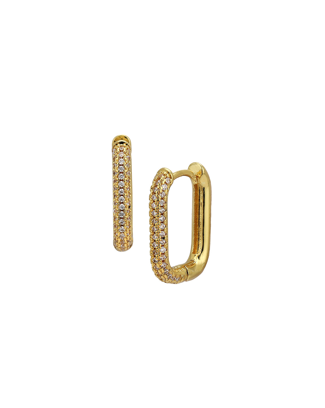 Gold Plated CZ Mini Hoop Earring