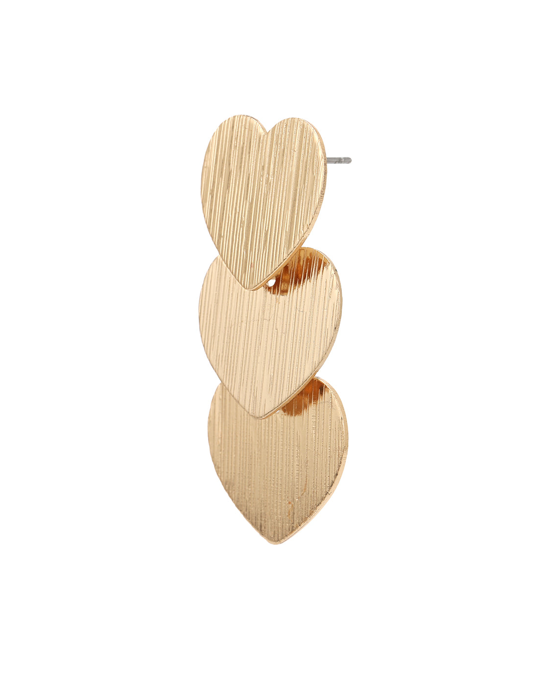 Rose Gold Plated Multiple Heart Drop Earring