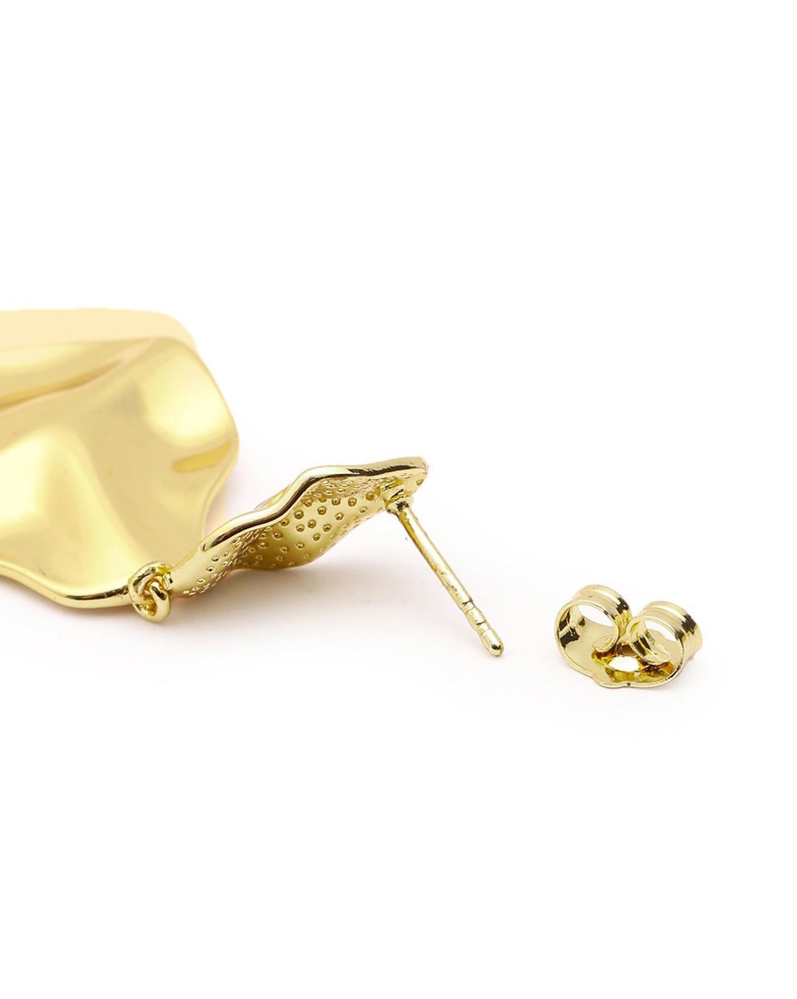 18kt Gold Plated Contemporary Drop Earring