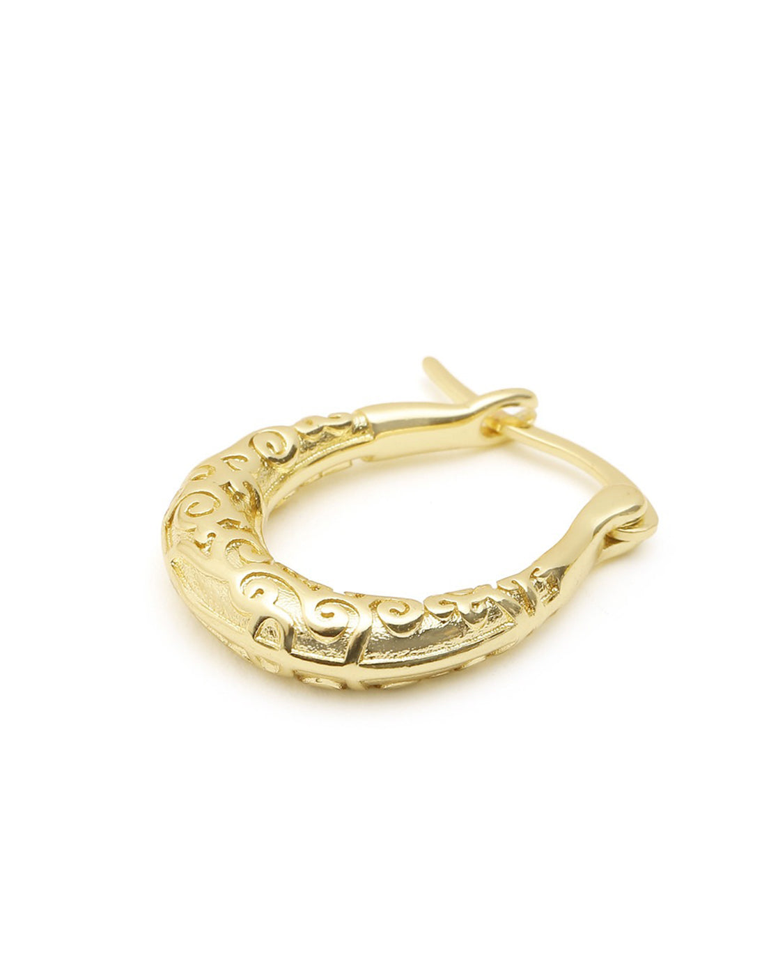 18kt Gold Plated Oval Hoop Earring