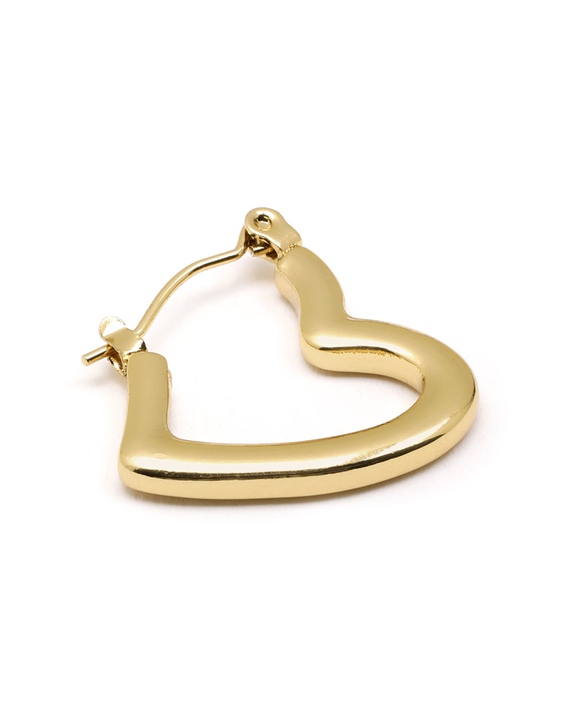 Gold Plated Heart Hoop Earring