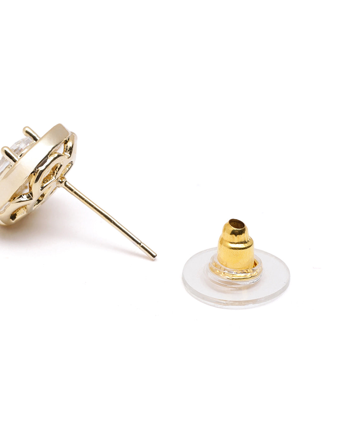 Gold Plated CZ Stud Earring