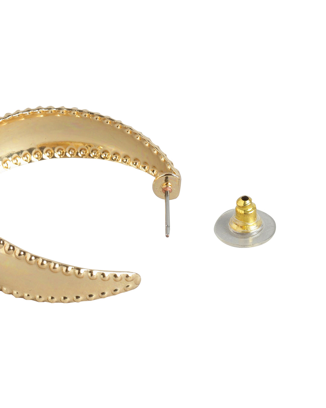 Carlton London Set Of 2 Gold & Rhodium Plated Hoop Earring