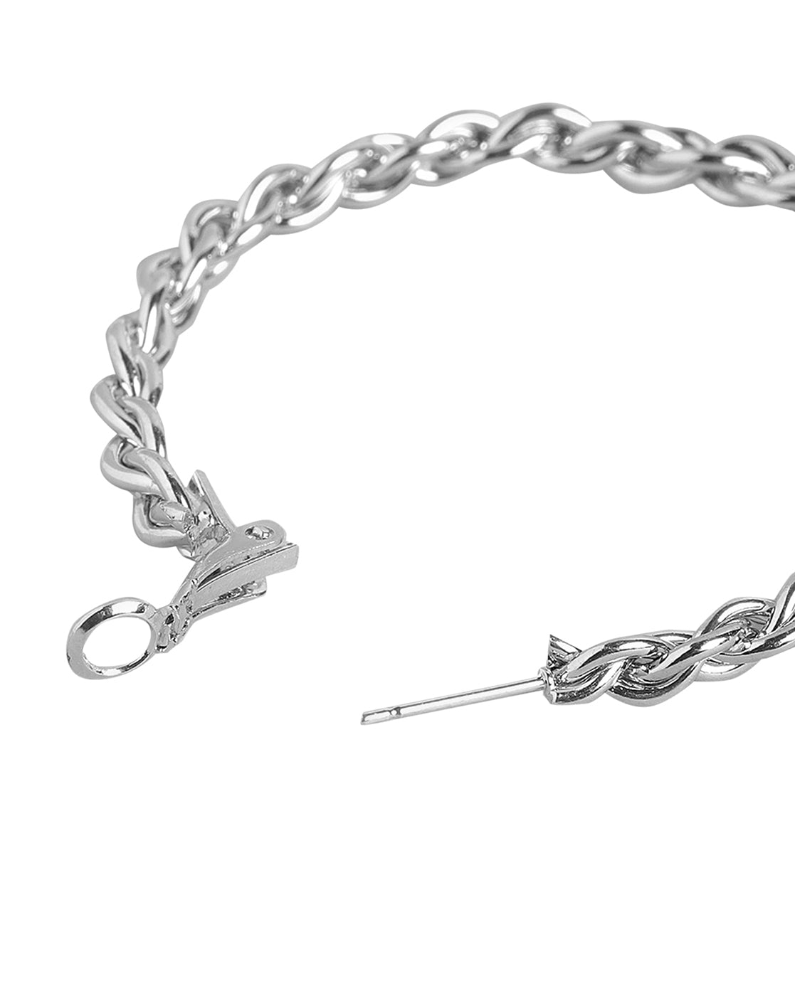 Carlton London Set Of 2 Gold & Rhodium Plated Hoop Earring