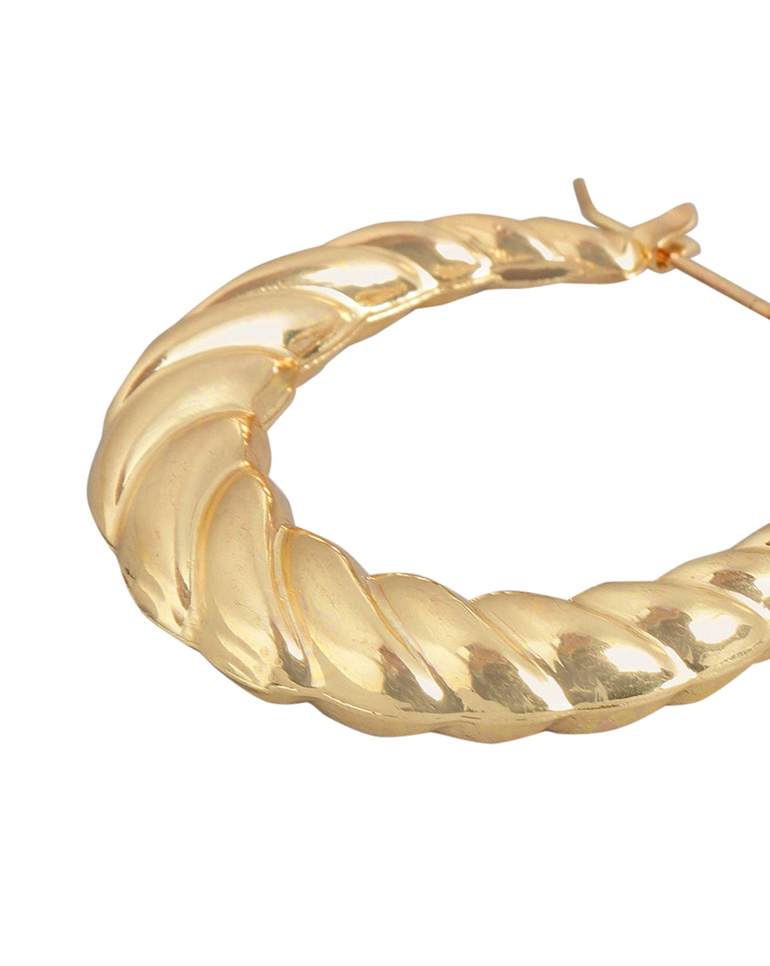 Carlton London Set Of 2 Gold Plated Trending Hoop Earring