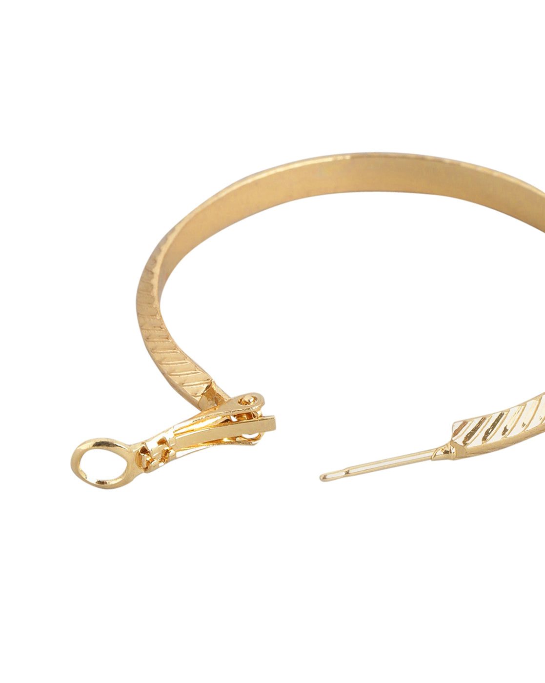 Carlton London Set Of 2 Gold Plated Trending Hoop Earring