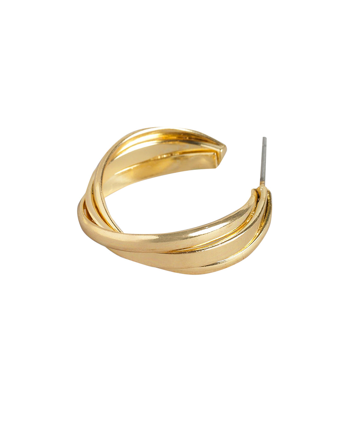 Carlton London Set Of 3 Gold Plated Fashionate Hoop Earring