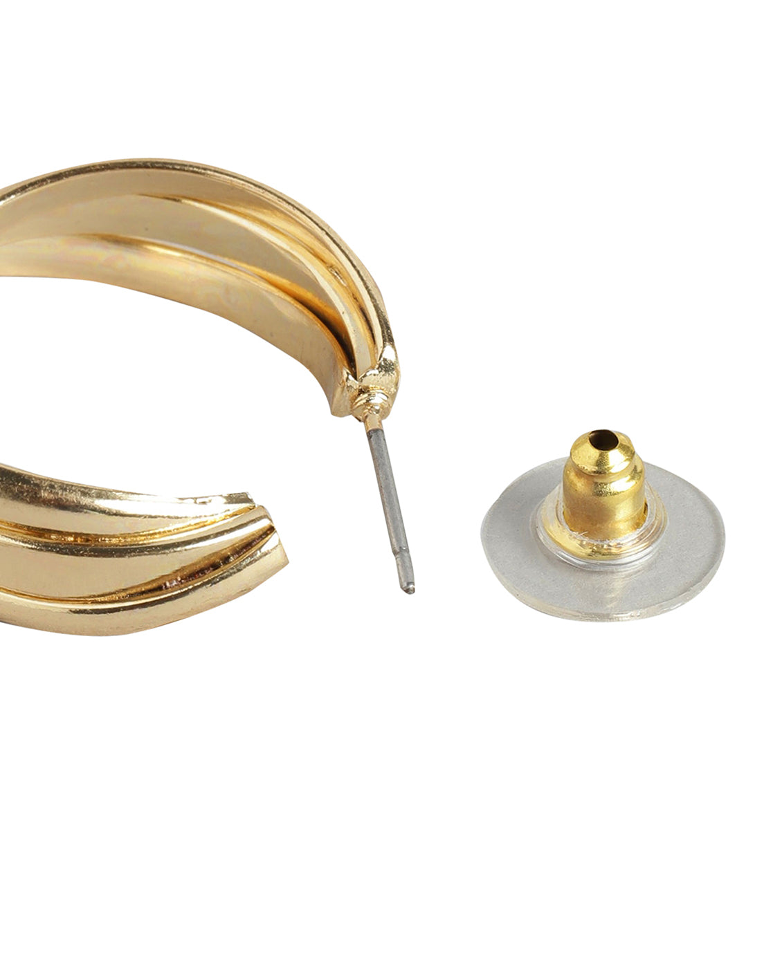 Carlton London Set Of 3 Gold Plated Fashionate Hoop Earring