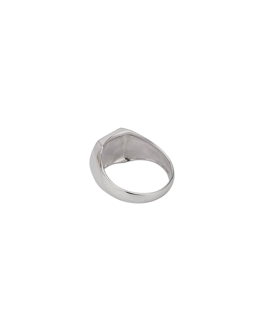 Carlton London Rhodium Plated Silver Toned Finger Ring For Men