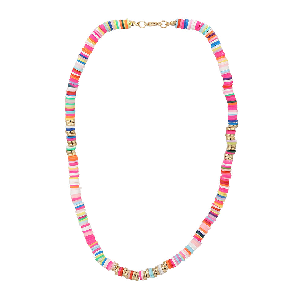 Carlton London Multicoloured Rose Gold-Plated Handcrafted Necklace Fjn3860
