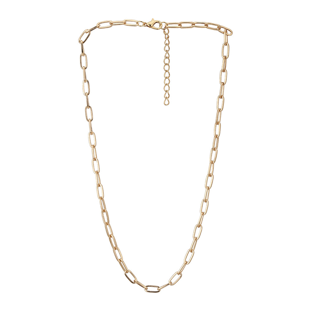 Carlton London Set Of 2 Rose Gold & White Toned Rose Gold Plated Necklace Fjn3862