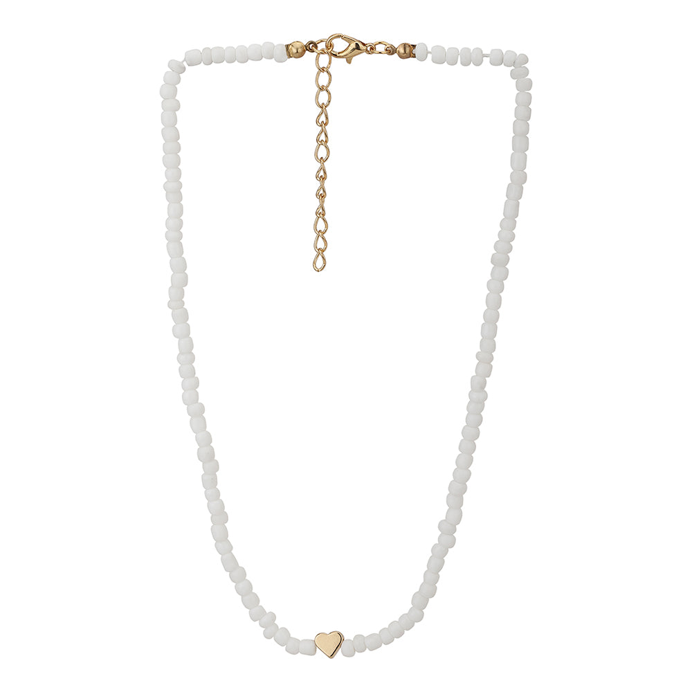 Carlton London Set Of 2 Rose Gold & White Toned Rose Gold Plated Necklace Fjn3862