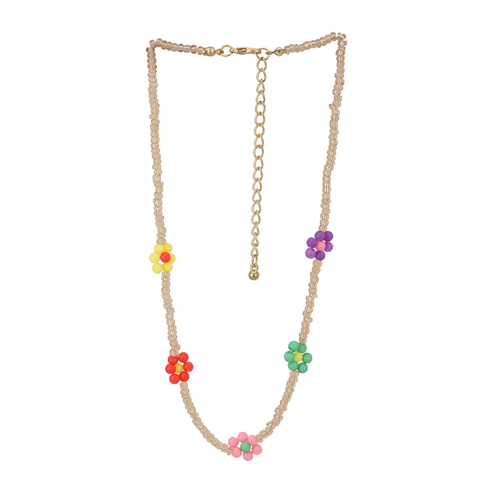 Carlton London Set Of 3 Rose Gold Plated Handcrafted Necklace Fjn3869