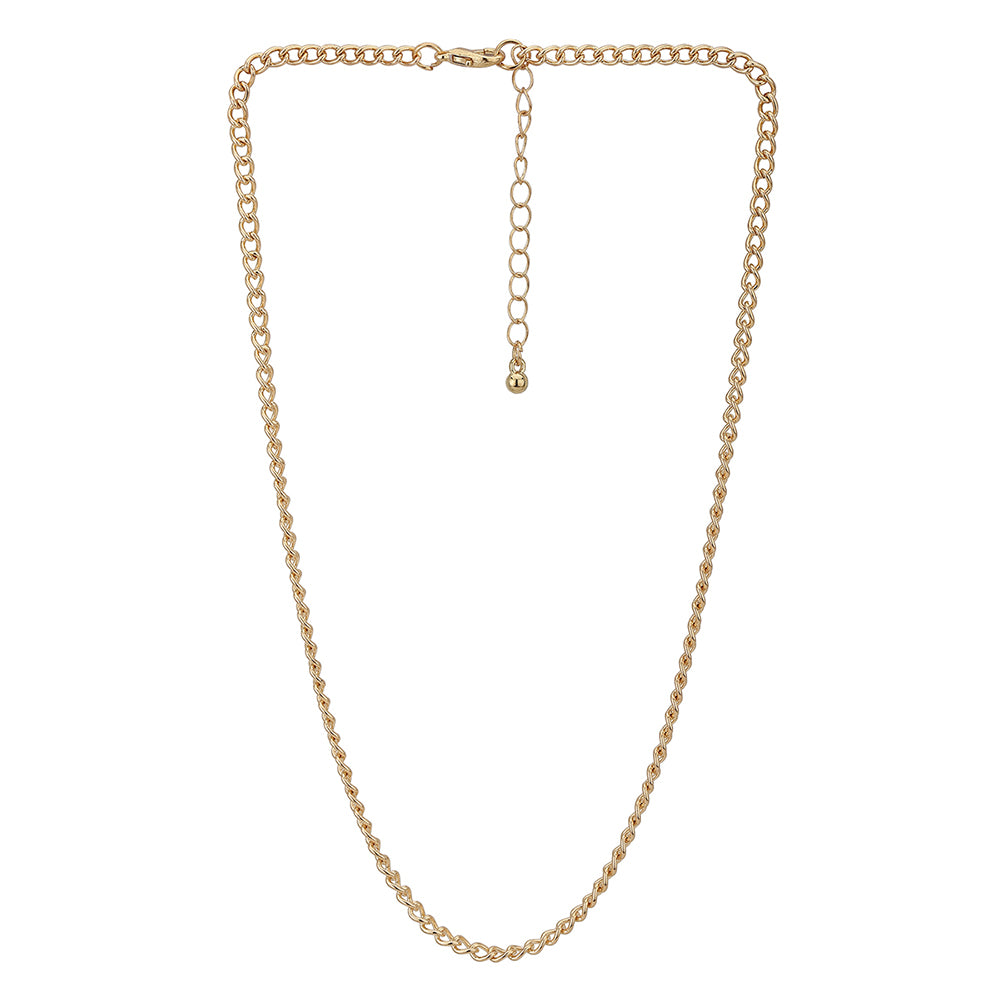 Carlton London Set Of 2 Rose Gold Plated & White Hanging Pearl Necklace Fjn3880