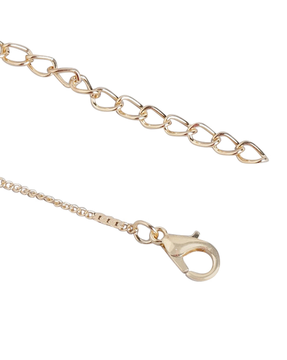 Set Of 2 Rose Gold Plated With Cz & Bar Unique Pendant With Chain For Women