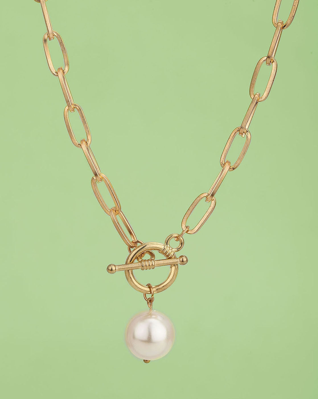 Rose Gold Plated With Pearl Fancy Necklace For Women