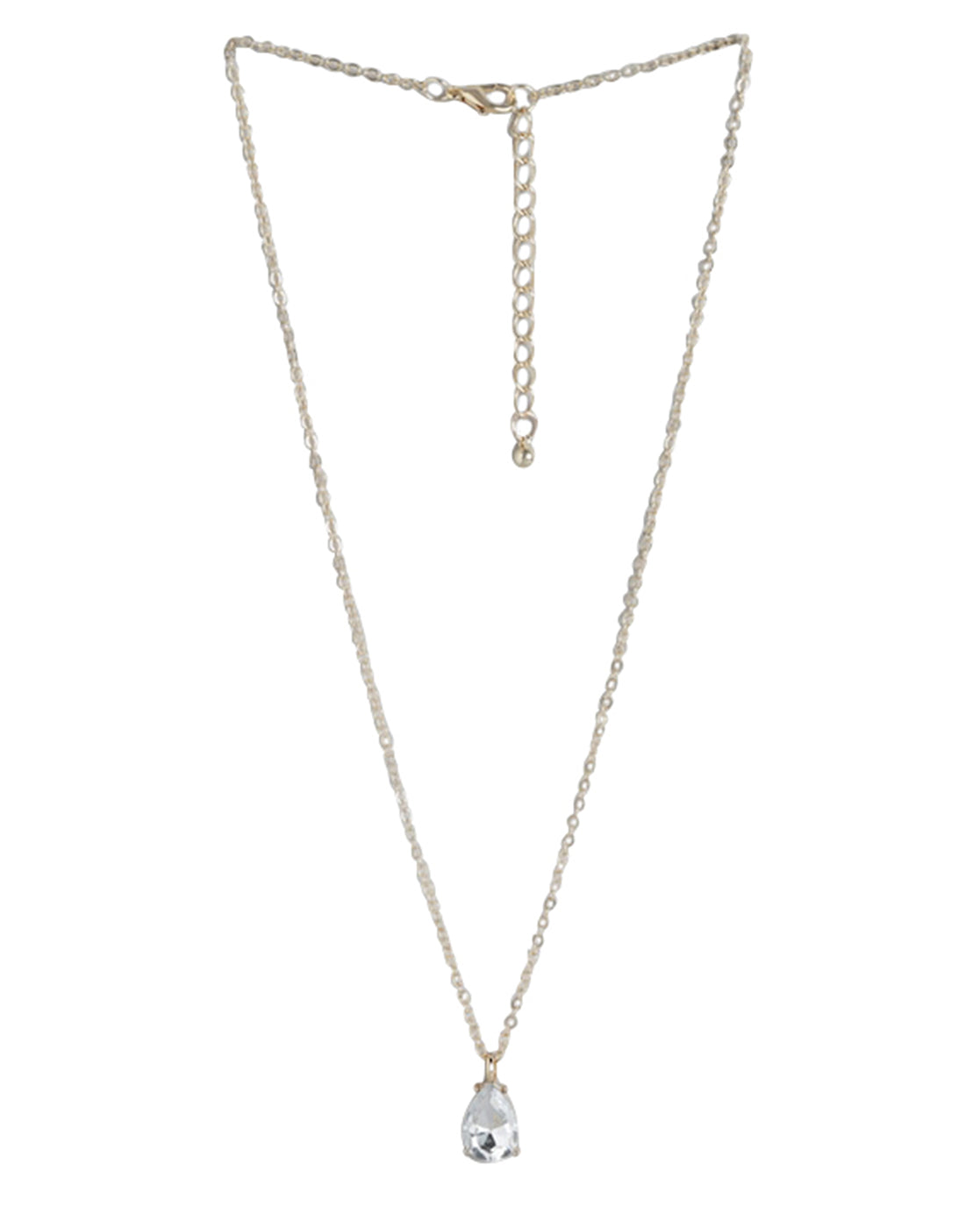 Set Of 3 Gold Plated With Dangling Solitaire Stylish Chain With Necklace For Women