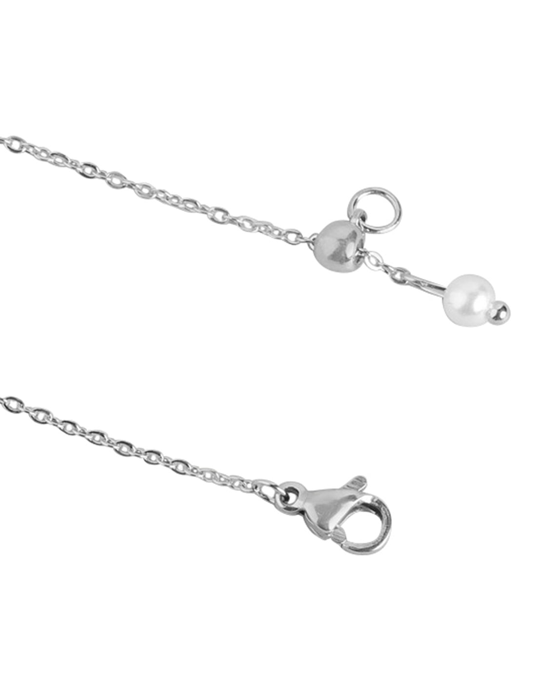 Cz With Butterfly And Silver Plated Fancy Necklace For Women