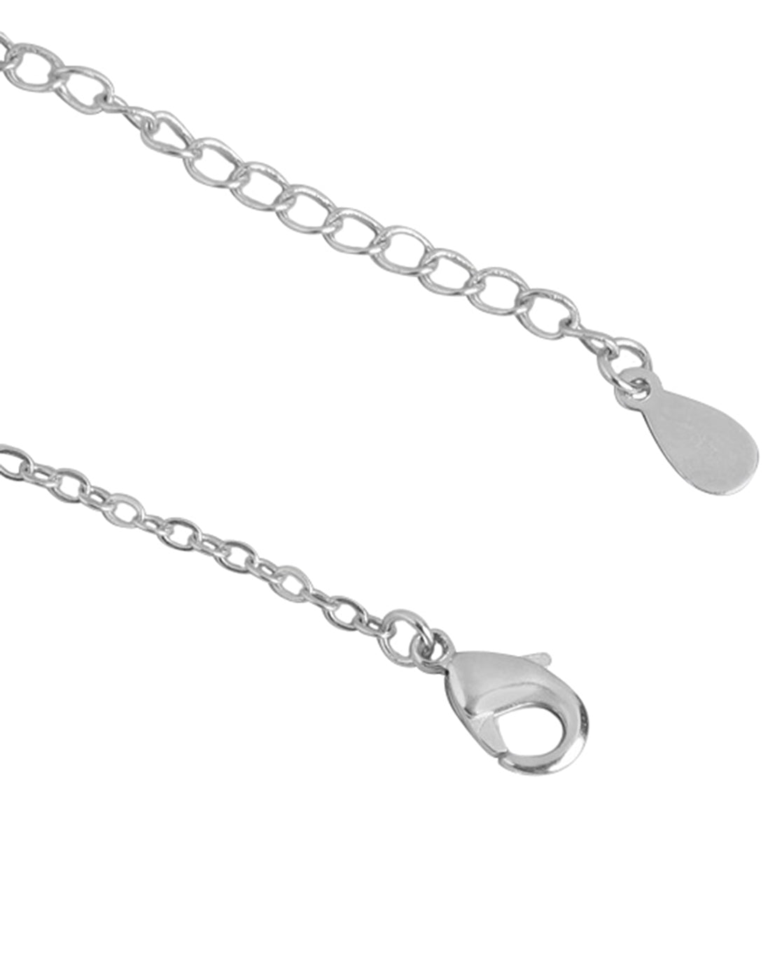 Cz With Rhodium Plated Pendant With Chain For Women