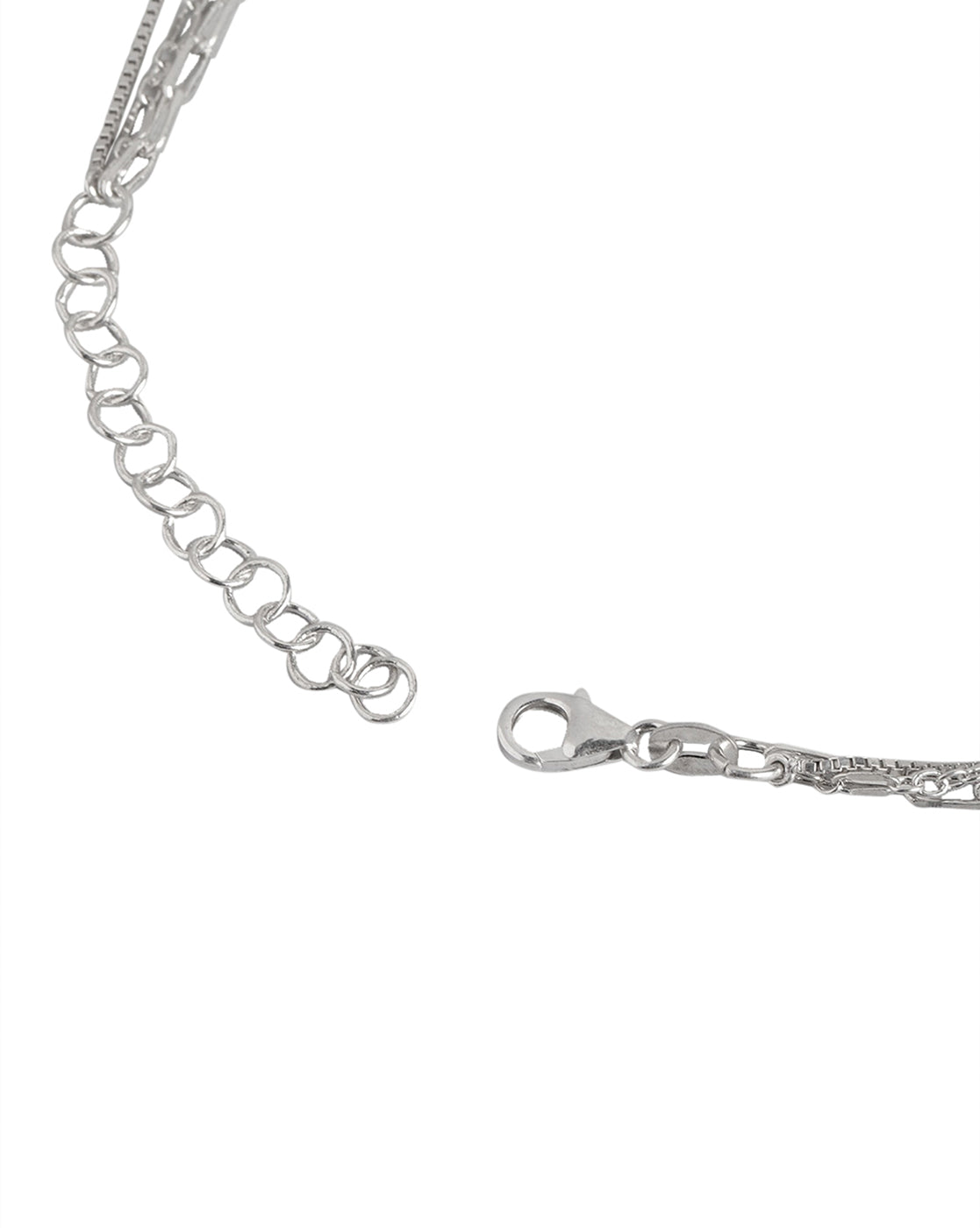 Rhodium Plated Layered Necklace For Women
