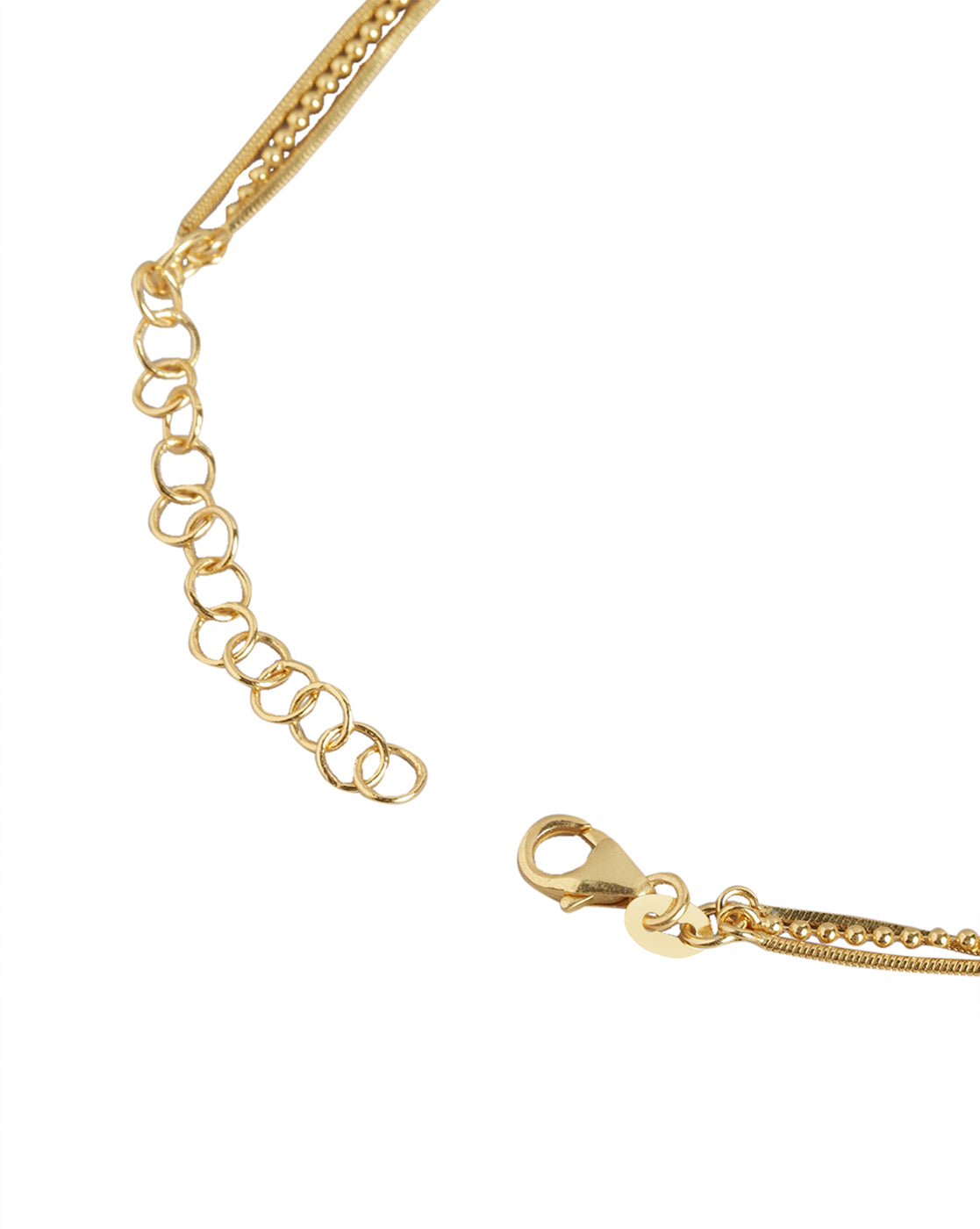 18Kt Gold Plated With Cz Layered Necklace For Women