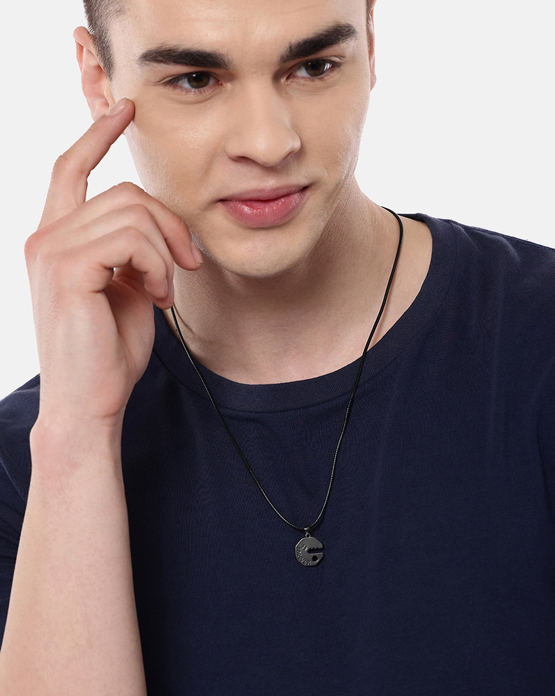 Set of 2 Silver Plated Love You forever Lock & Key Pendant with chain for couples